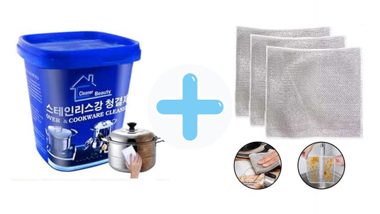Pack pasta de limpieza + 10 paños antiadherentes