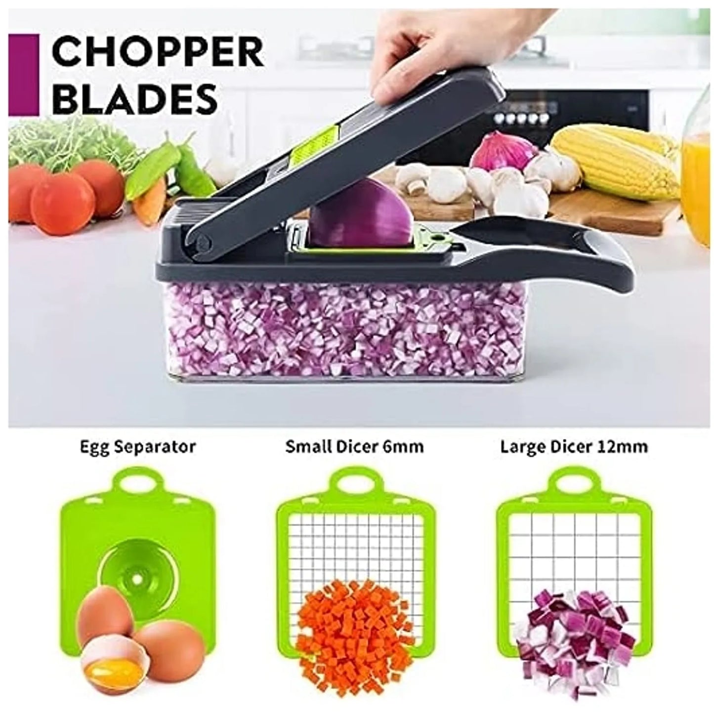 Cortador de Verduras Mandolina 12 en 1