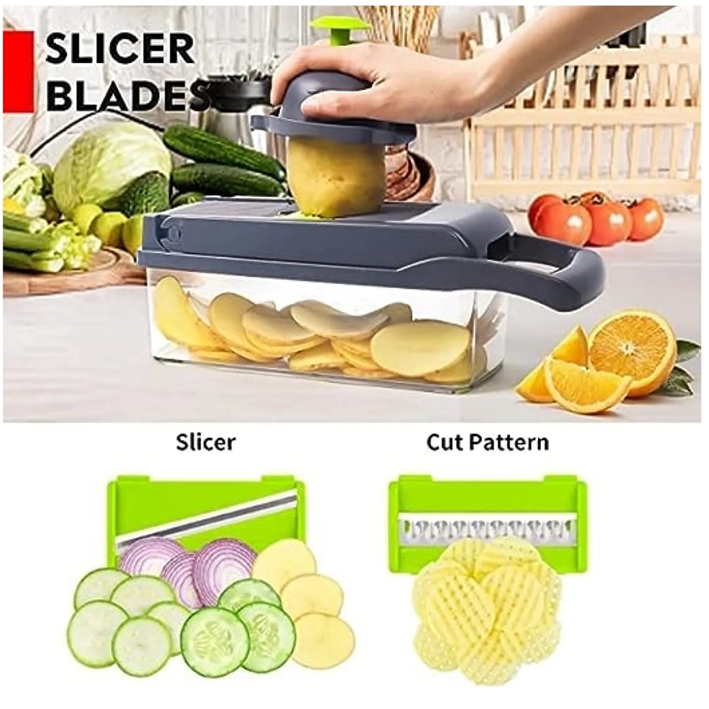 Cortador de Verduras Mandolina 12 en 1